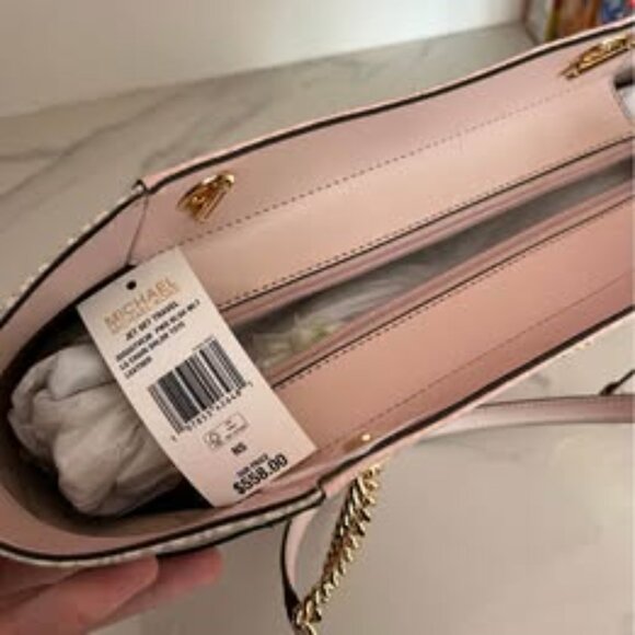 Michael Kors Jet Set Large Color Block Signature Logo Tote Bag - Picture 2 of 5